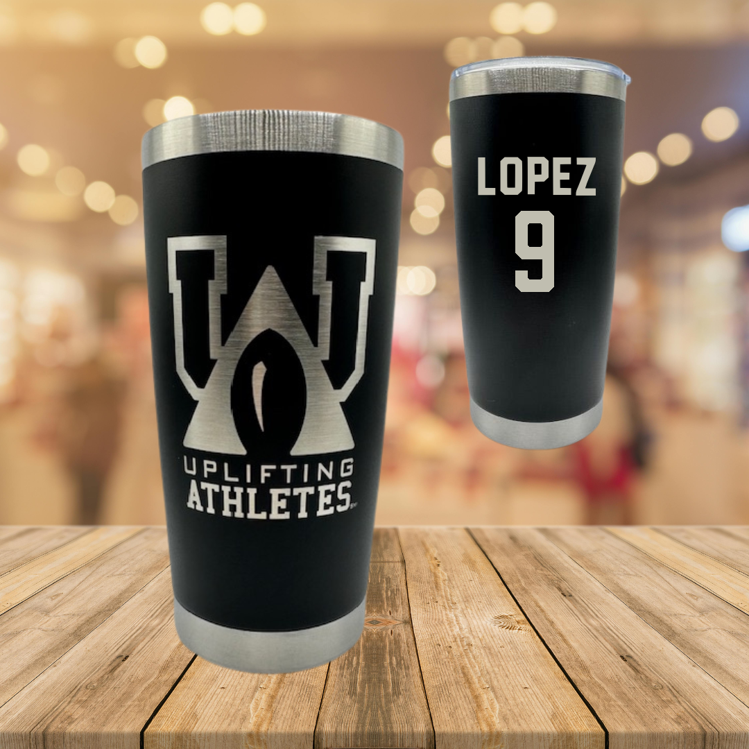 Syracuse University Softball Black Uplifting Athletes Stainless Steel Tumbler - #9 Madelyn Lopez