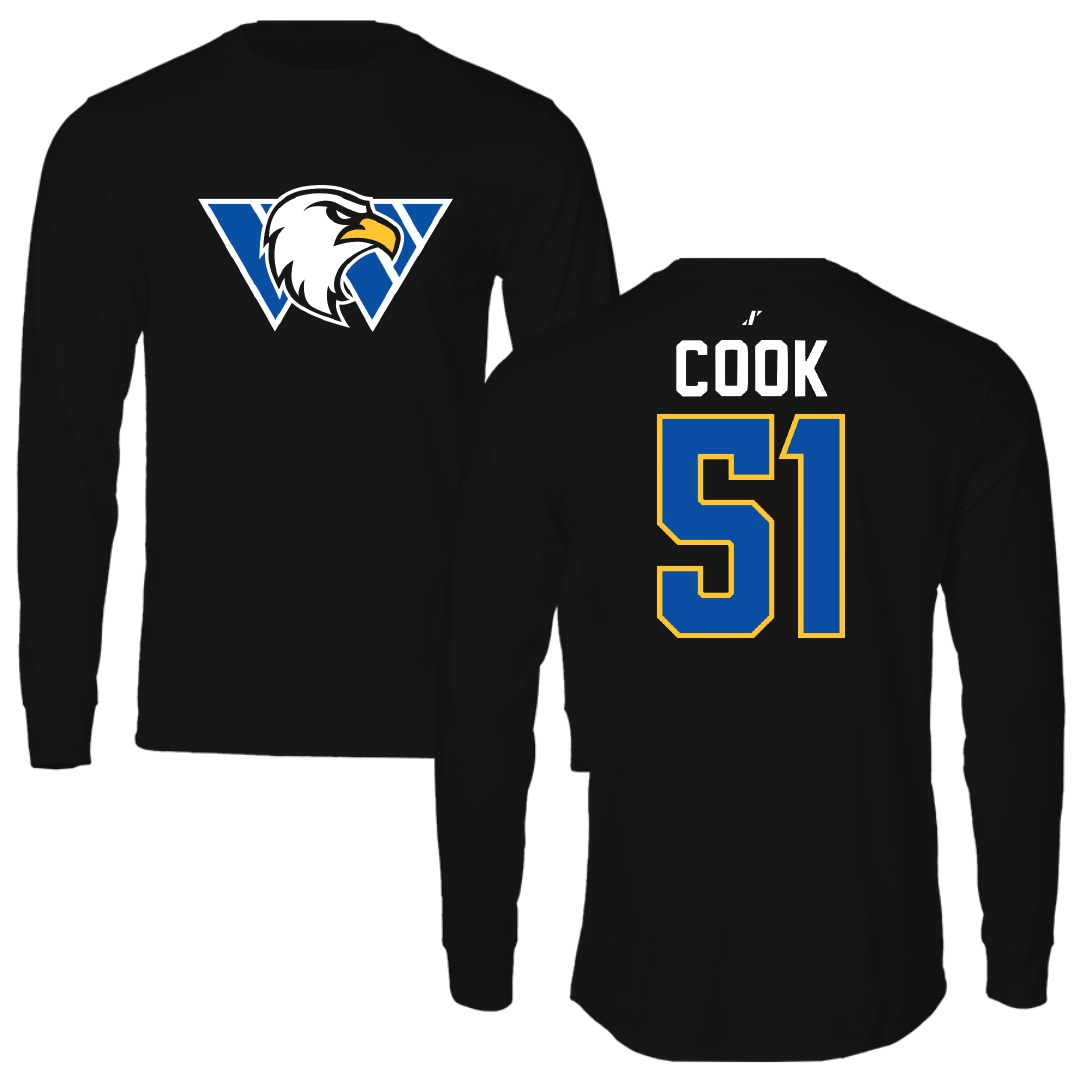 Williams Baptist University Baseball Black Long Sleeve - #51 Parker Cook