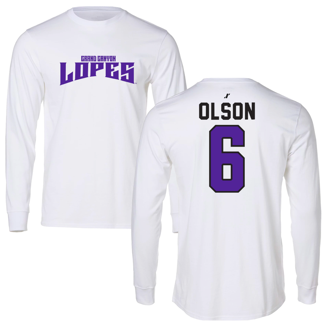 Grand Canyon University Lacrosse White Classic Long Sleeve - #6 Blake Olson