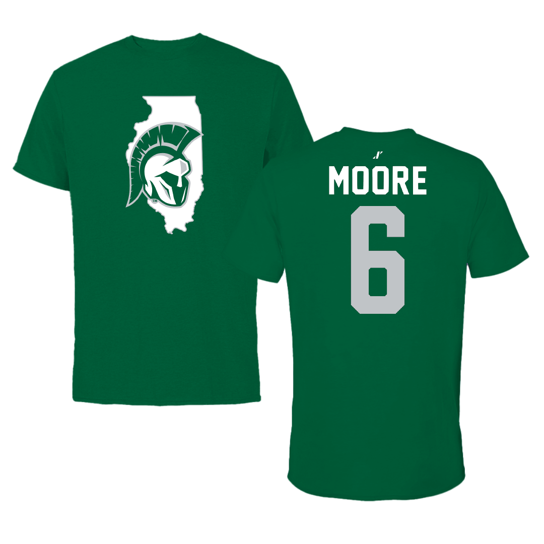 Illinois Wesleyan University Football Green State Performance Tee - #6 Tre Moore
