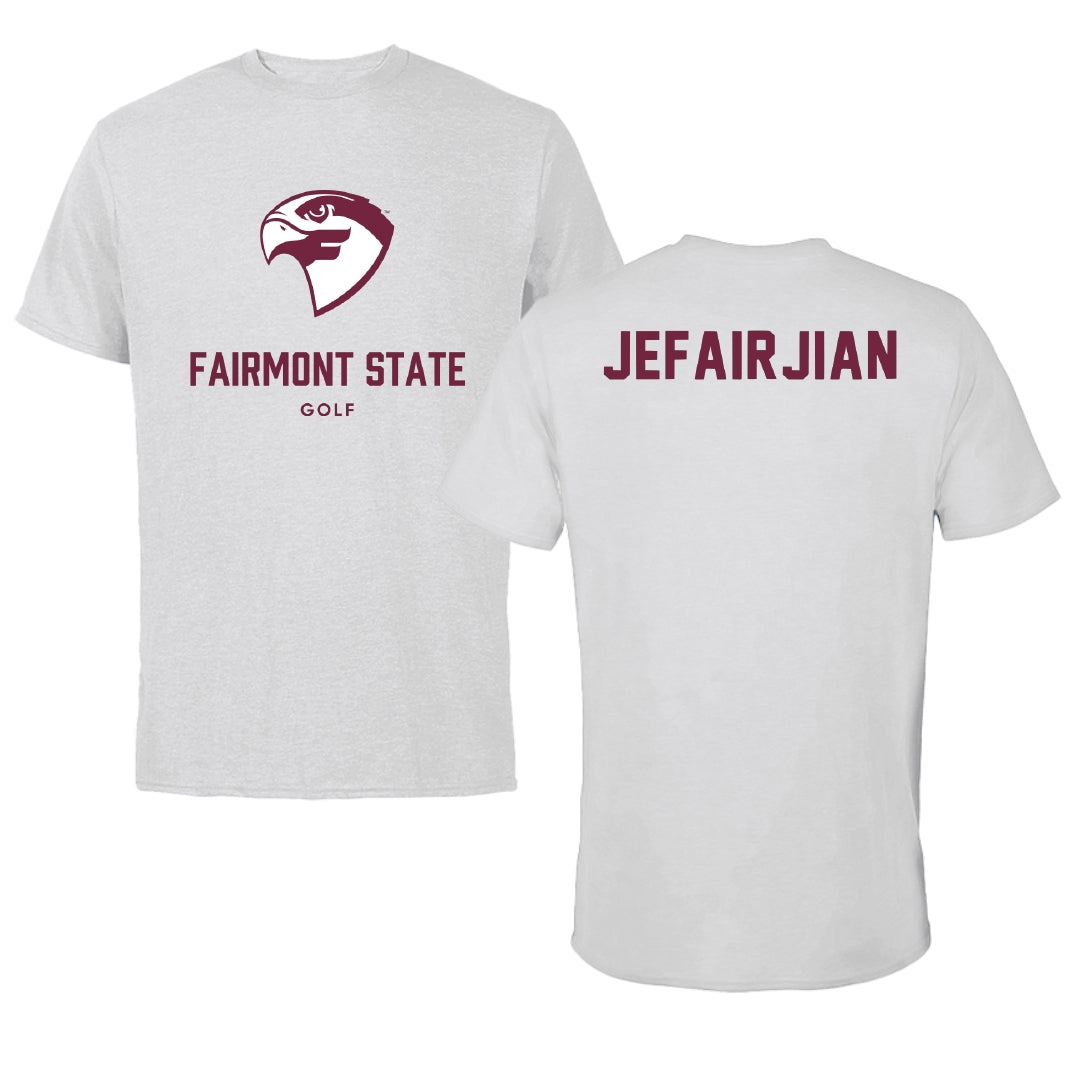 Fairmont State University Golf Light Gray Performance Tee - Skyler Jefairjian