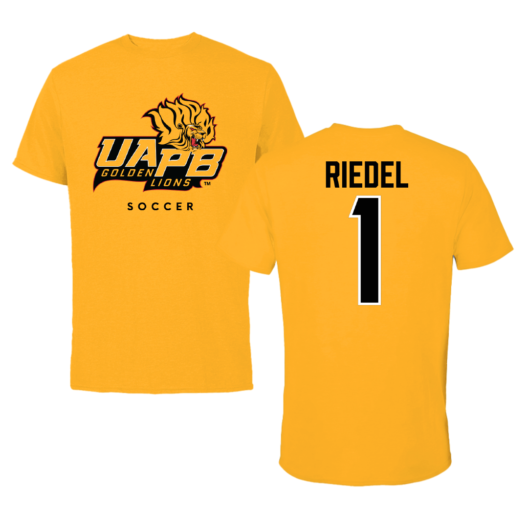 University of Arkansas-Pine Bluff Soccer Gold Tee - #1 Makaila Riedel