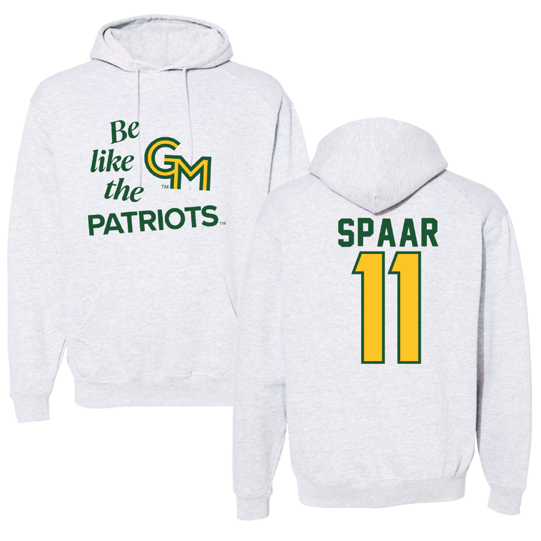 George Mason University Volleyball Light Gray Be Like Us Hoodie - #11 Nani Spaar