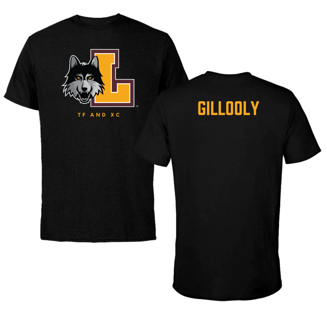Loyola University-Chicago TF and XC Black Mascot Performance Tee - Ali Gillooly