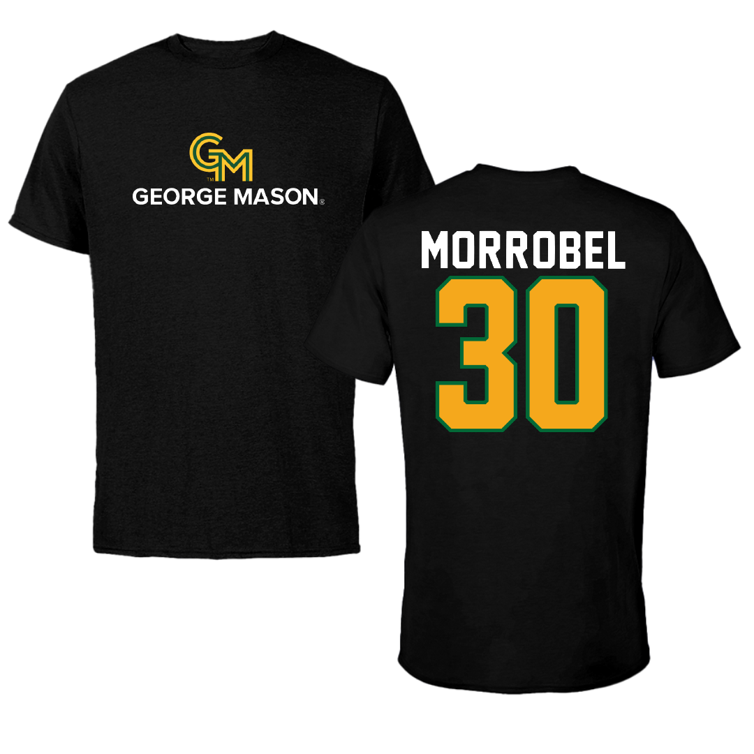 George Mason University Soccer Black Tee - #30 Joshua Morrobel