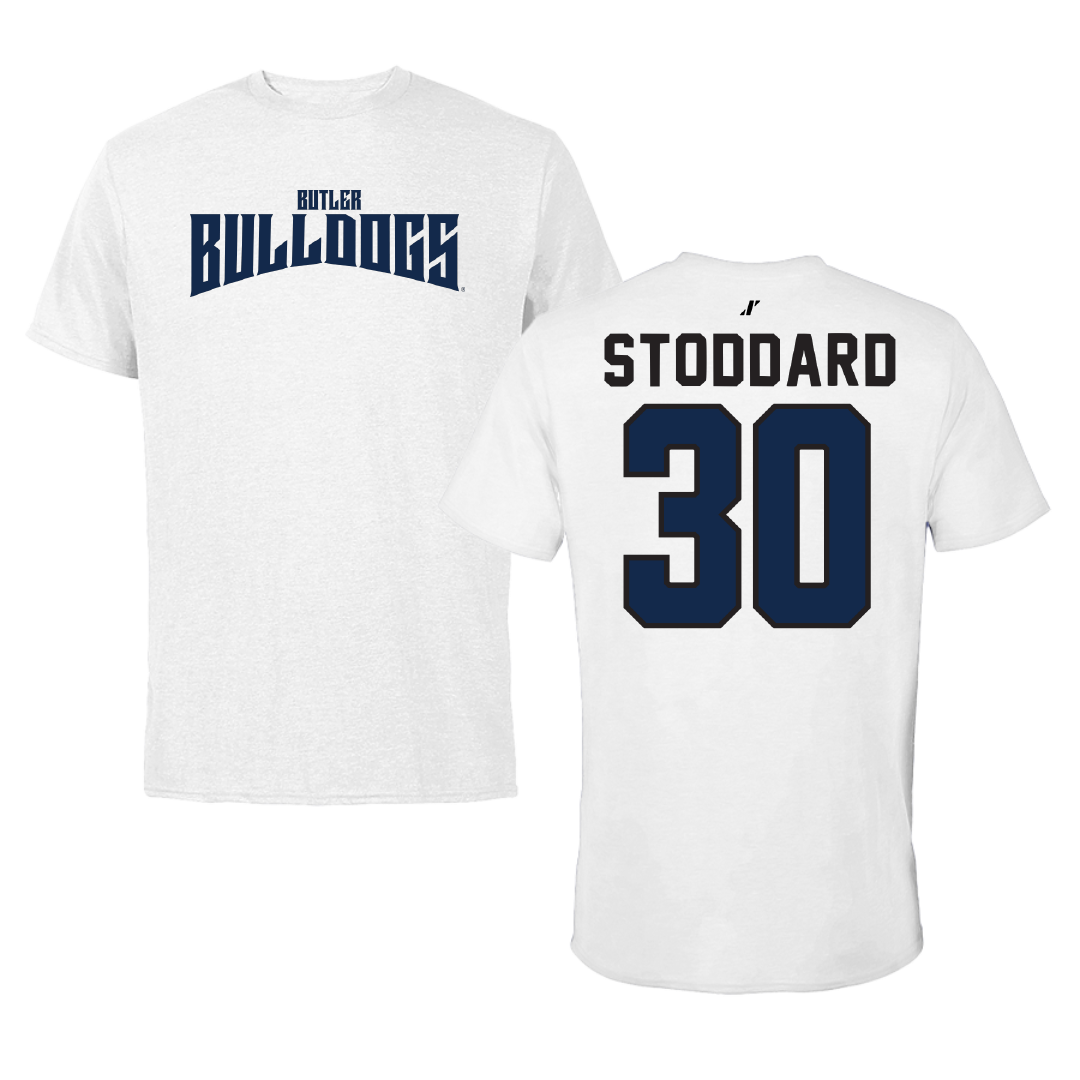 Butler University Basketball White Classic Performance Tee - #30 Abigail Stoddard