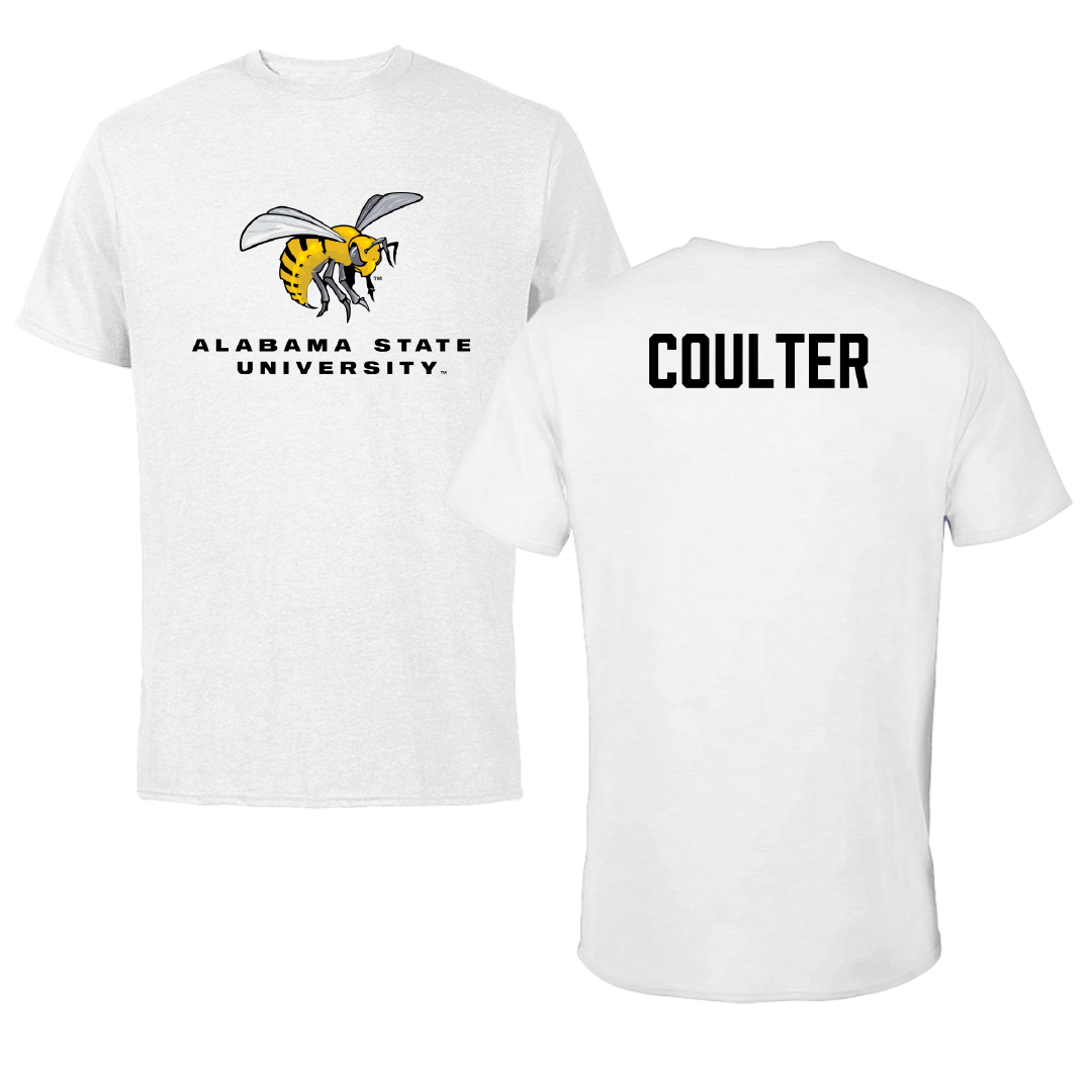 Alabama State University TF and XC White Performance Tee - Jon Coulter