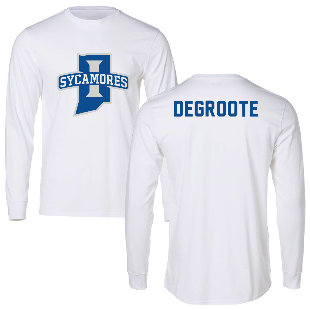 Indiana State University TF and XC White Performance Long Sleeve - Kyarra DeGroote