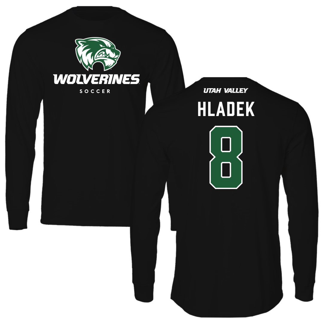 Utah Valley University Soccer Black Performance Long Sleeve - #8 Ruby Hladek