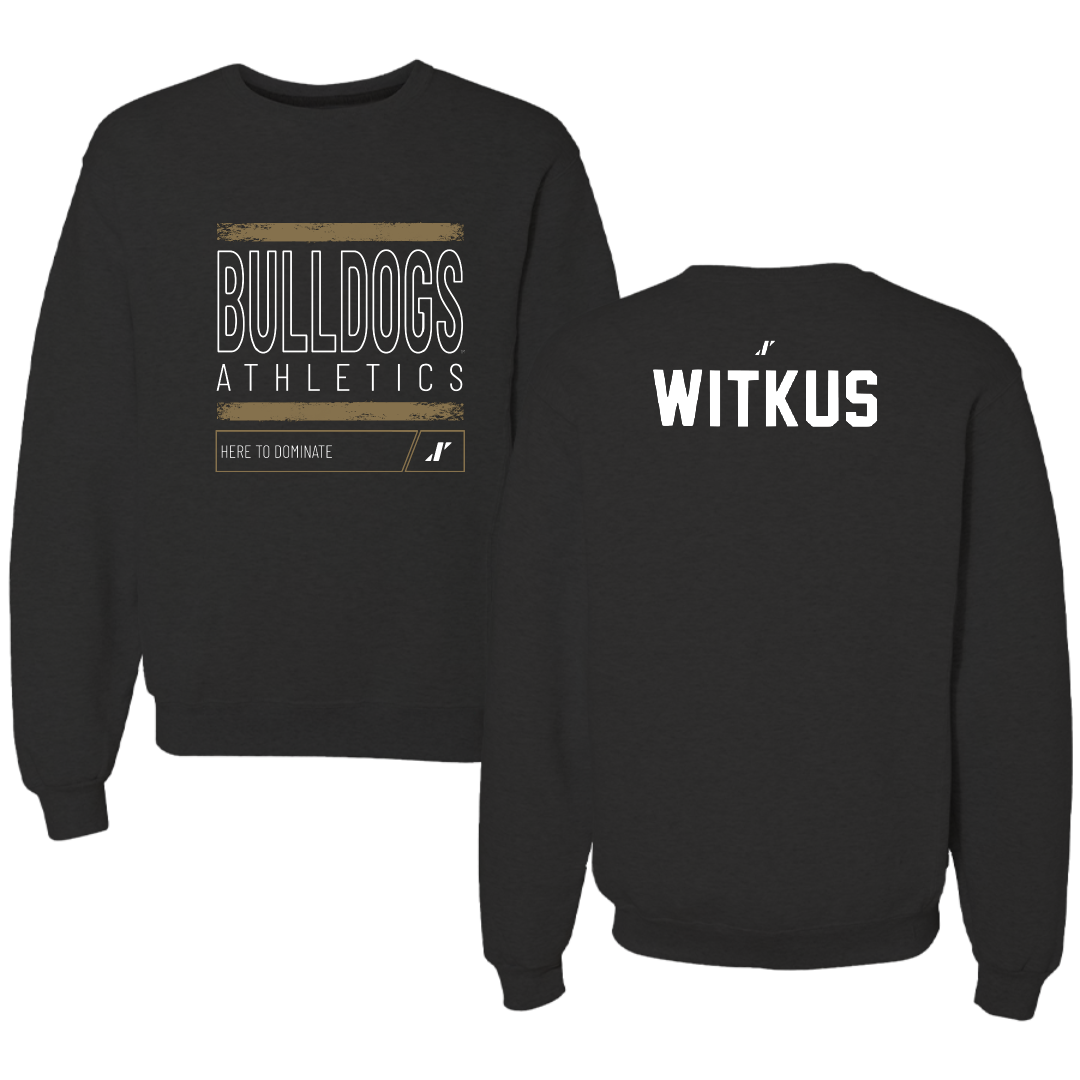 Bryant University Swimming & Diving Black Dominate Crewneck - Amanda Witkus