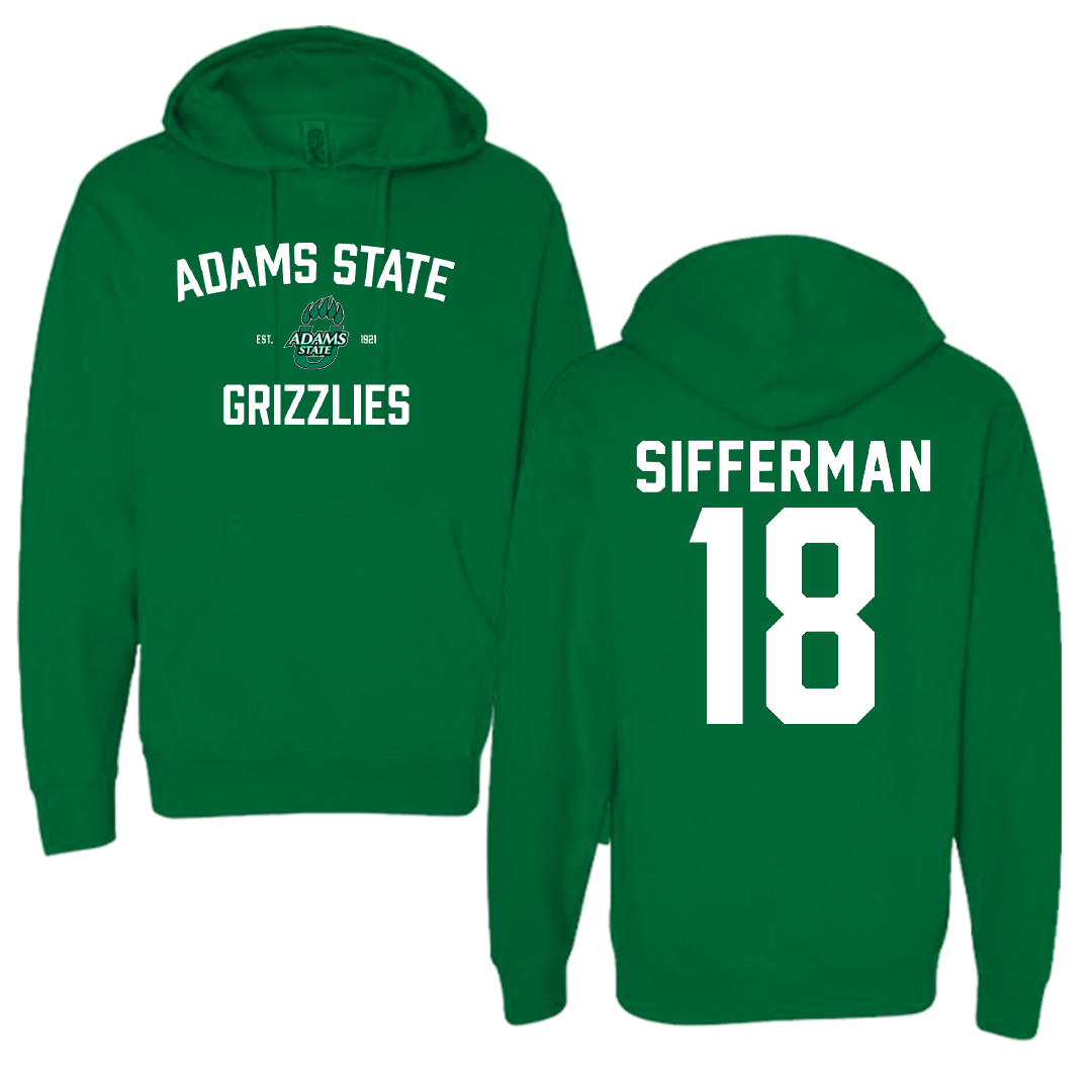 Adams State University Baseball Green General Hoodie - #18 Ray Sifferman