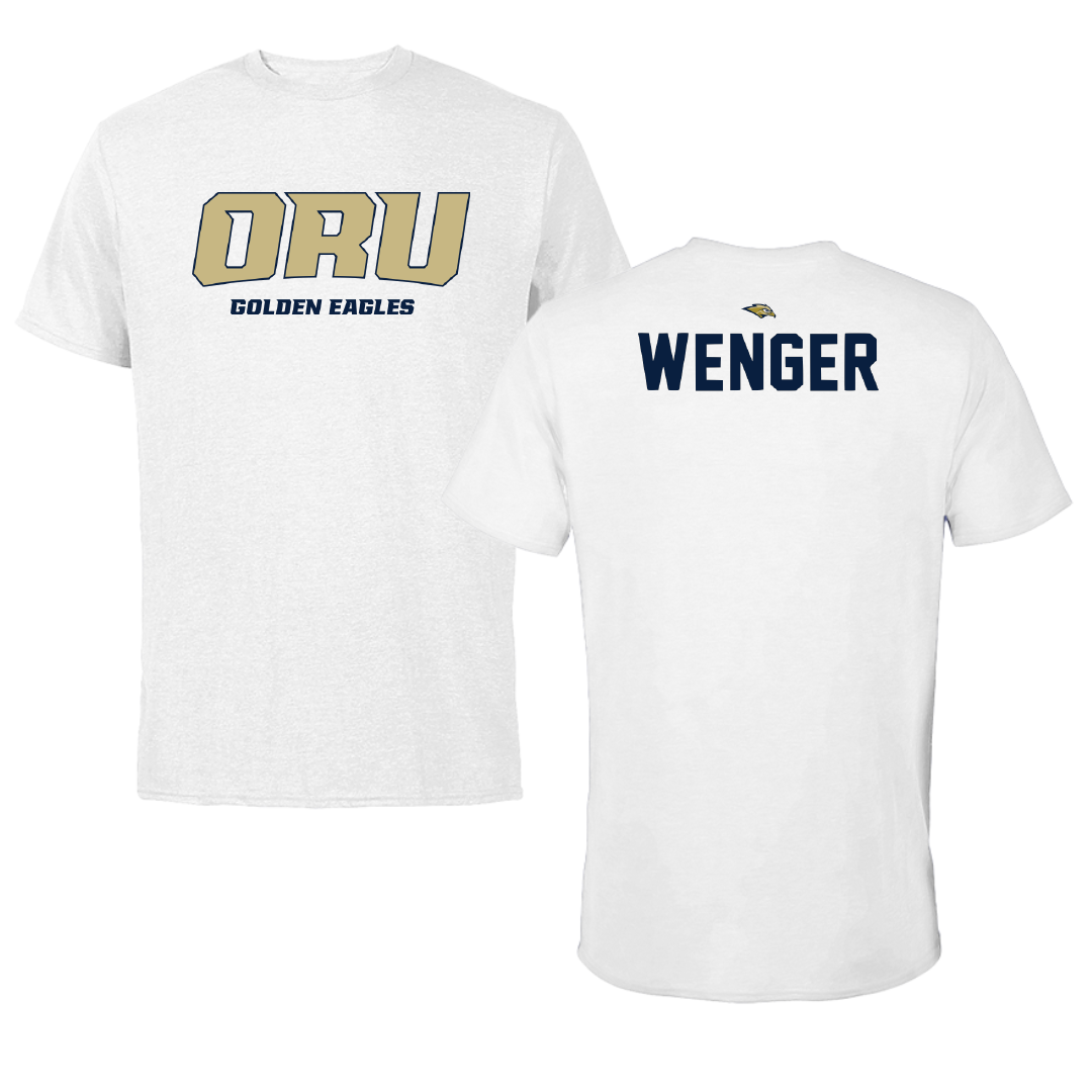 Oral Roberts University TF and XC White Performance Tee - Jordan Wenger
