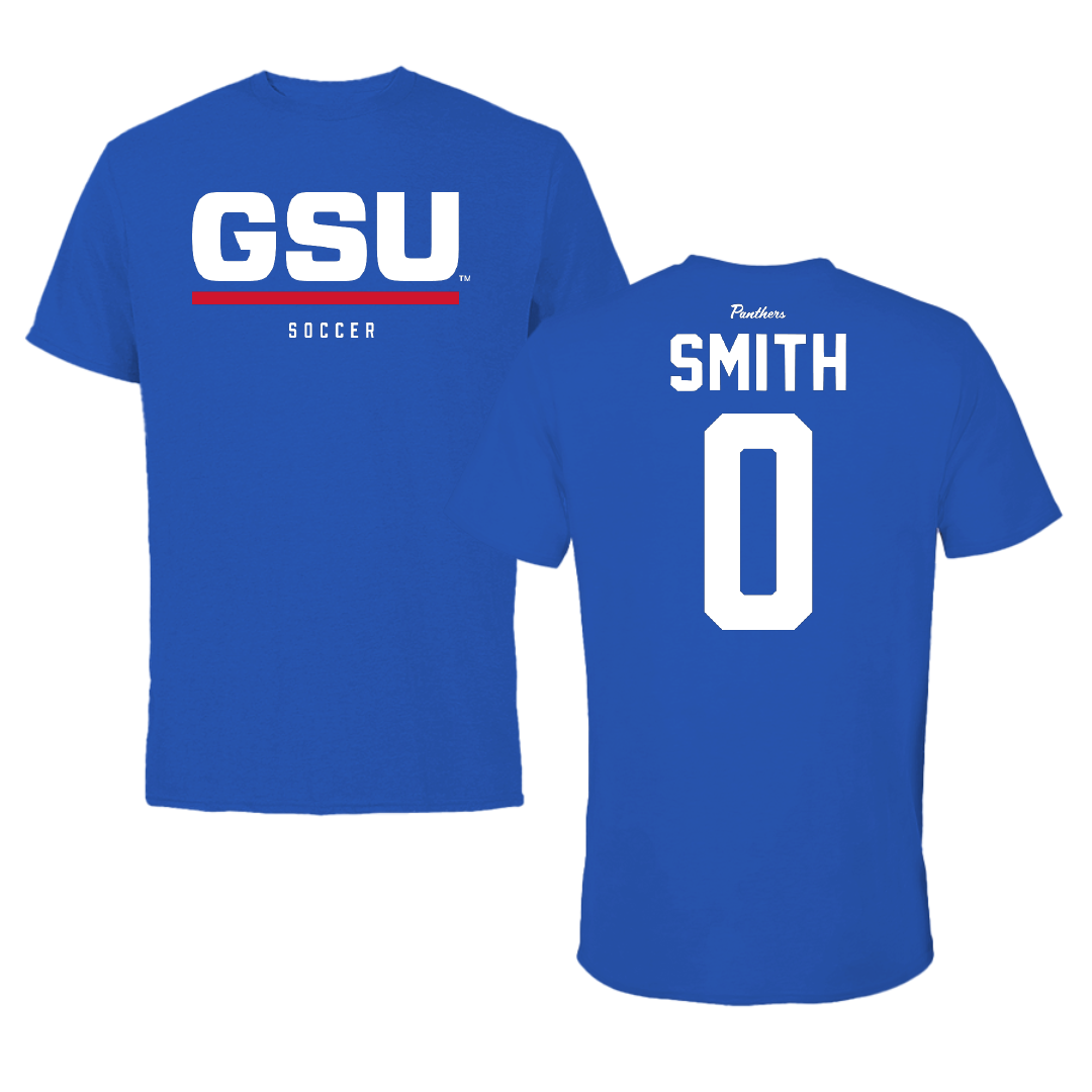 Georgia State University Soccer Blue Performance Tee - #0 Cecilia Smith