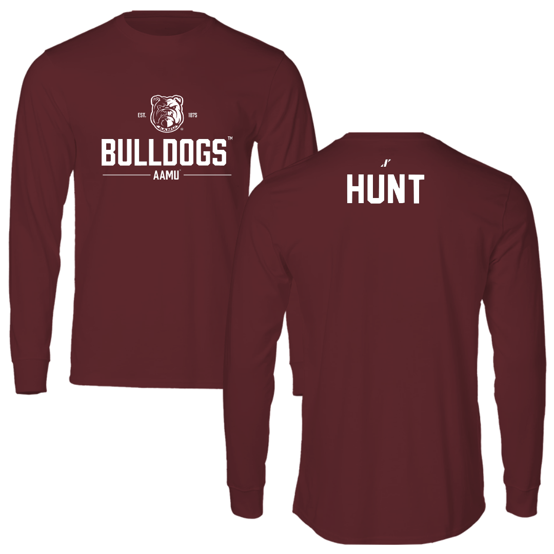 Alabama A&M University TF and XC Maroon General Performance Long Sleeve - Dohnavon Hunt