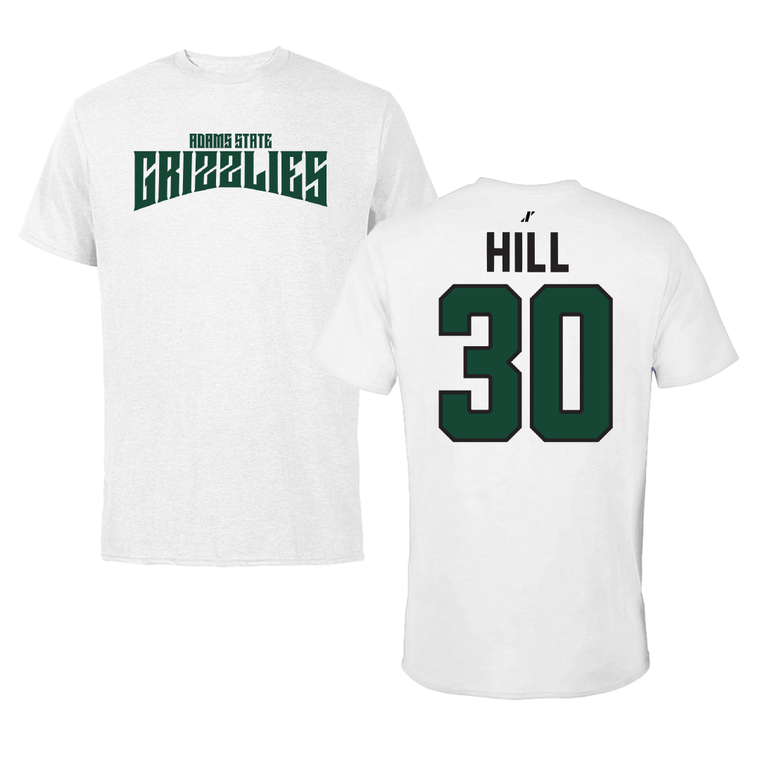 Adams State University Basketball White Classic Tee - #30 Taejhuan Hill