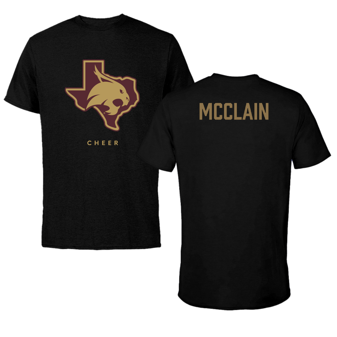 Texas State University Cheer Black Performance Tee - Addison McClain