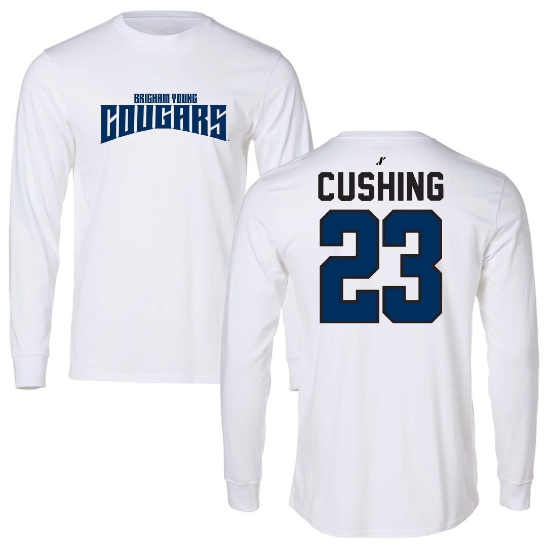 Brigham Young University Baseball White Classic Long Sleeve - #23 Stone Cushing
