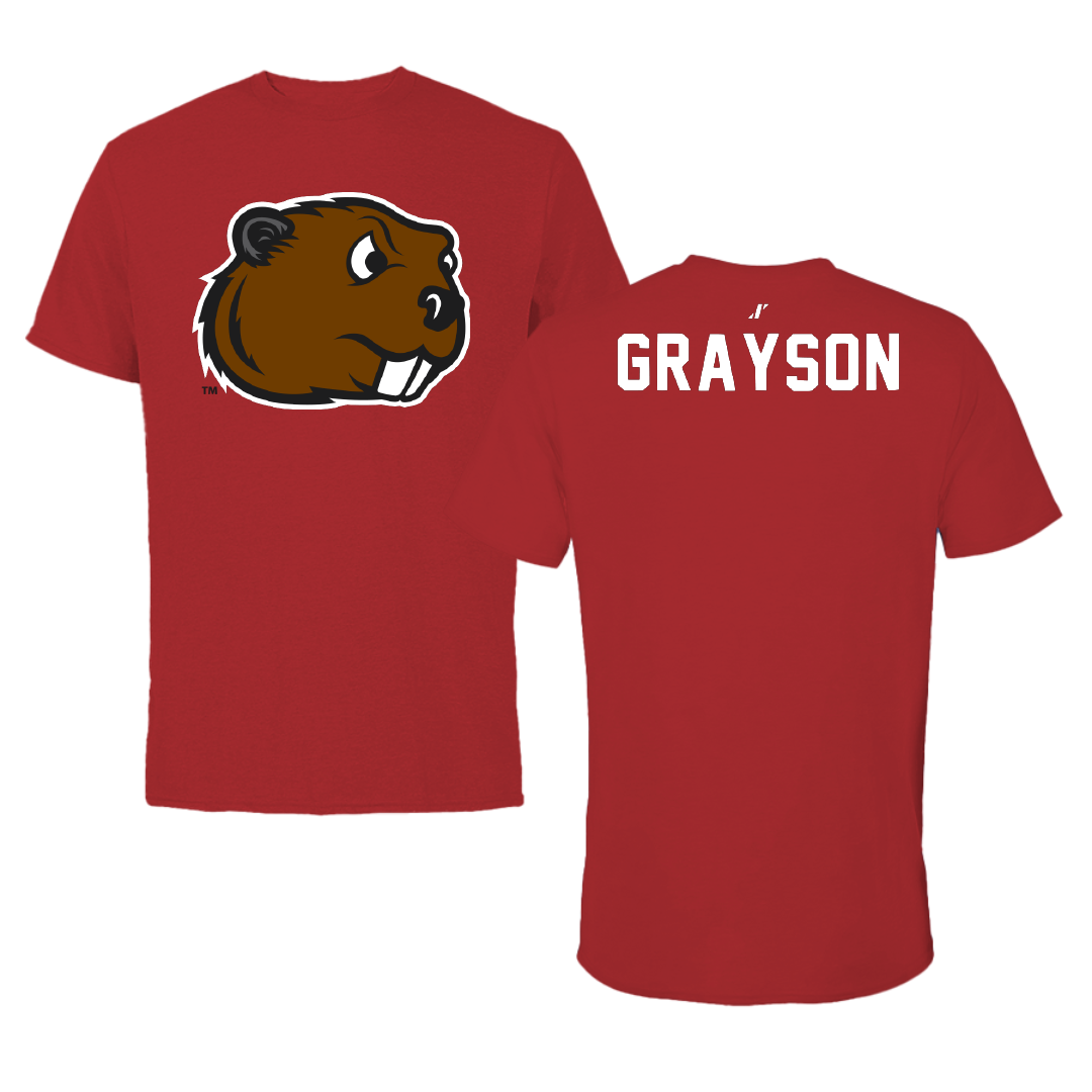 Minot State University Golf Canvas Red Tee - Winston Grayson