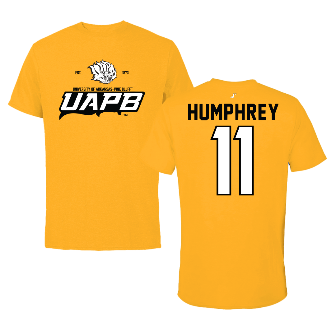 University of Arkansas-Pine Bluff Softball Gold General Performance Tee - #11 Traelen Humphrey