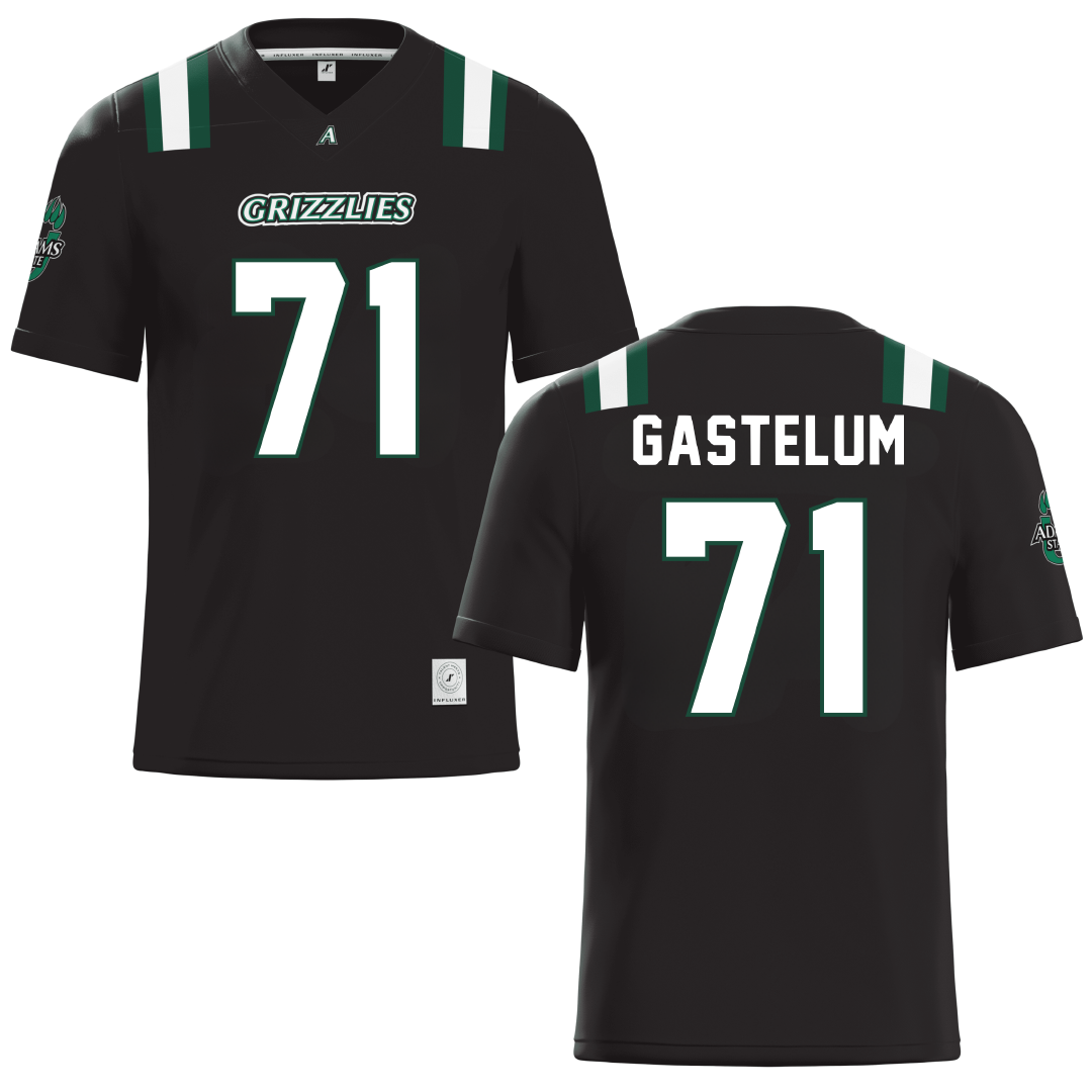 Adams State University Black Football Jersey - #71 Luis Gastelum