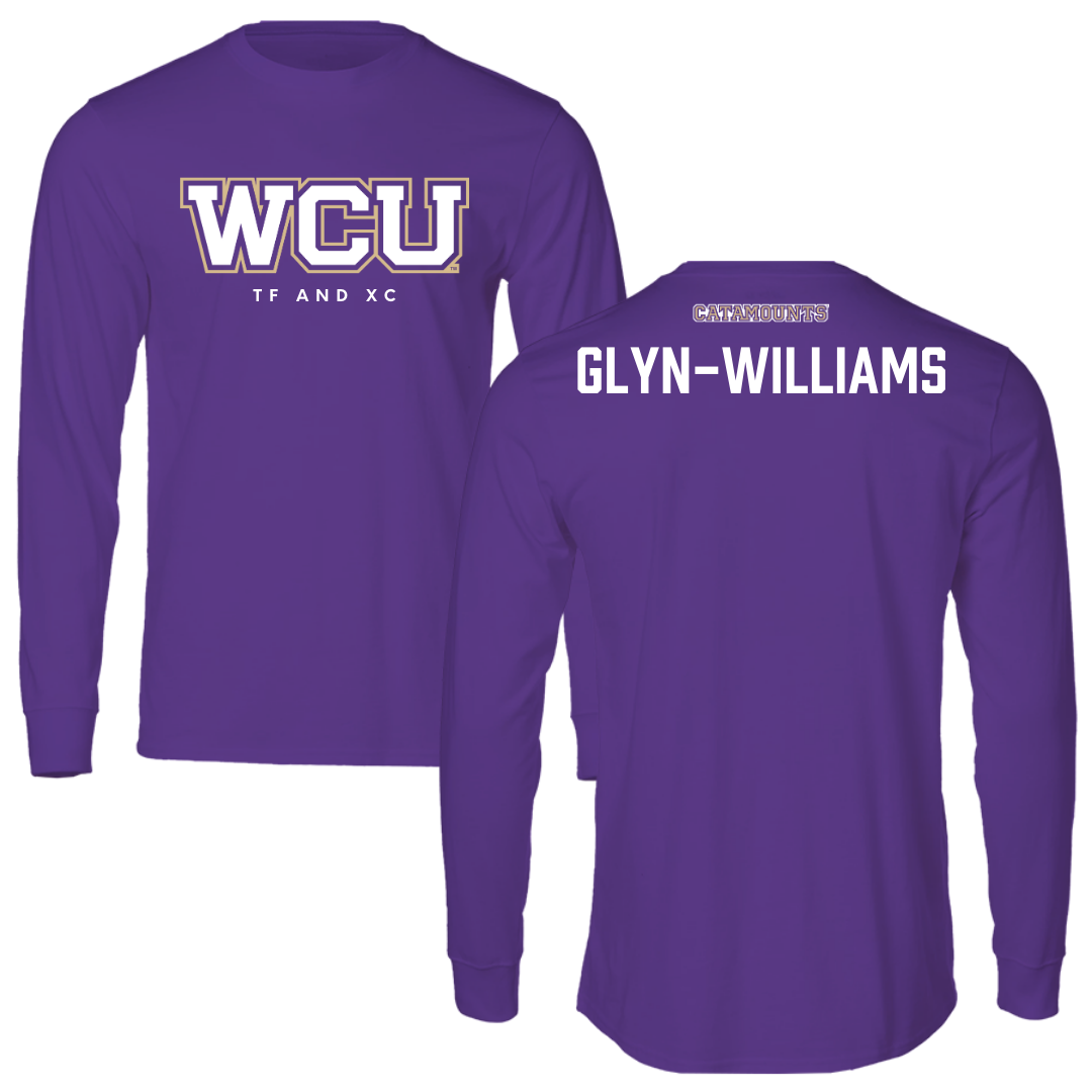 Western Carolina University TF and XC Royal Purple Performance Long Sleeve - Joshuah Glyn-Williams