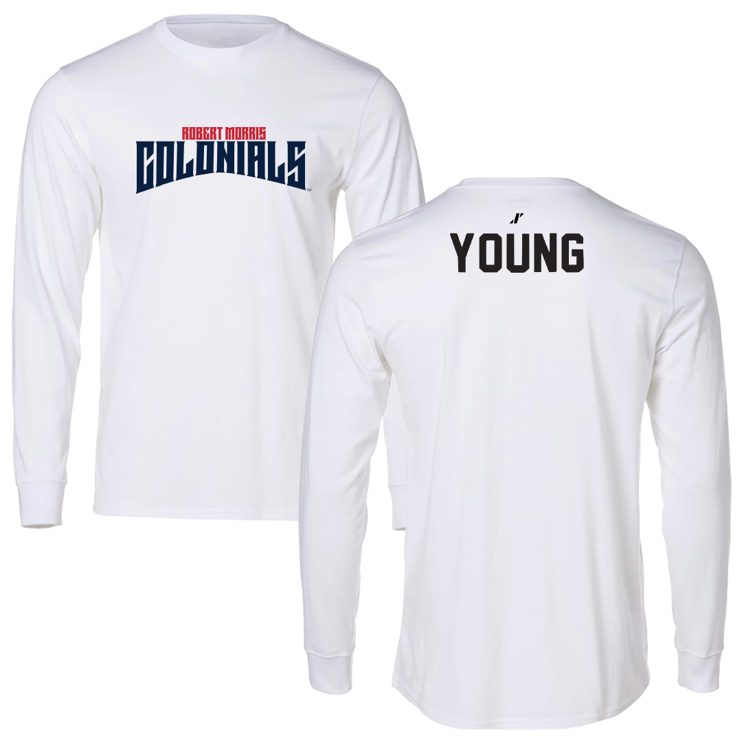 Robert Morris University Football White Classic Long Sleeve - Max Young