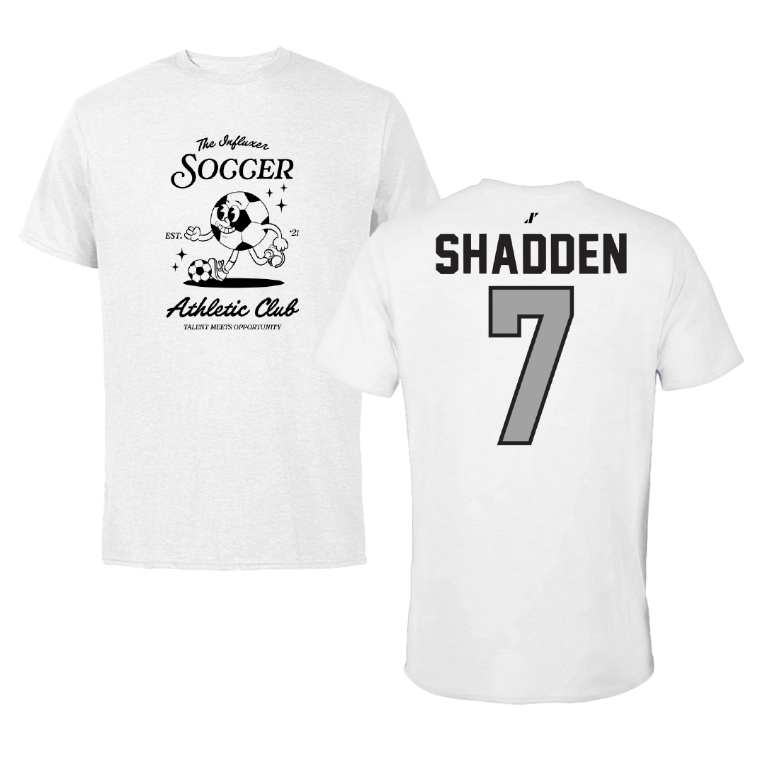 Soccer White Influxer Athletic Club Tee - #7 Lily Shadden