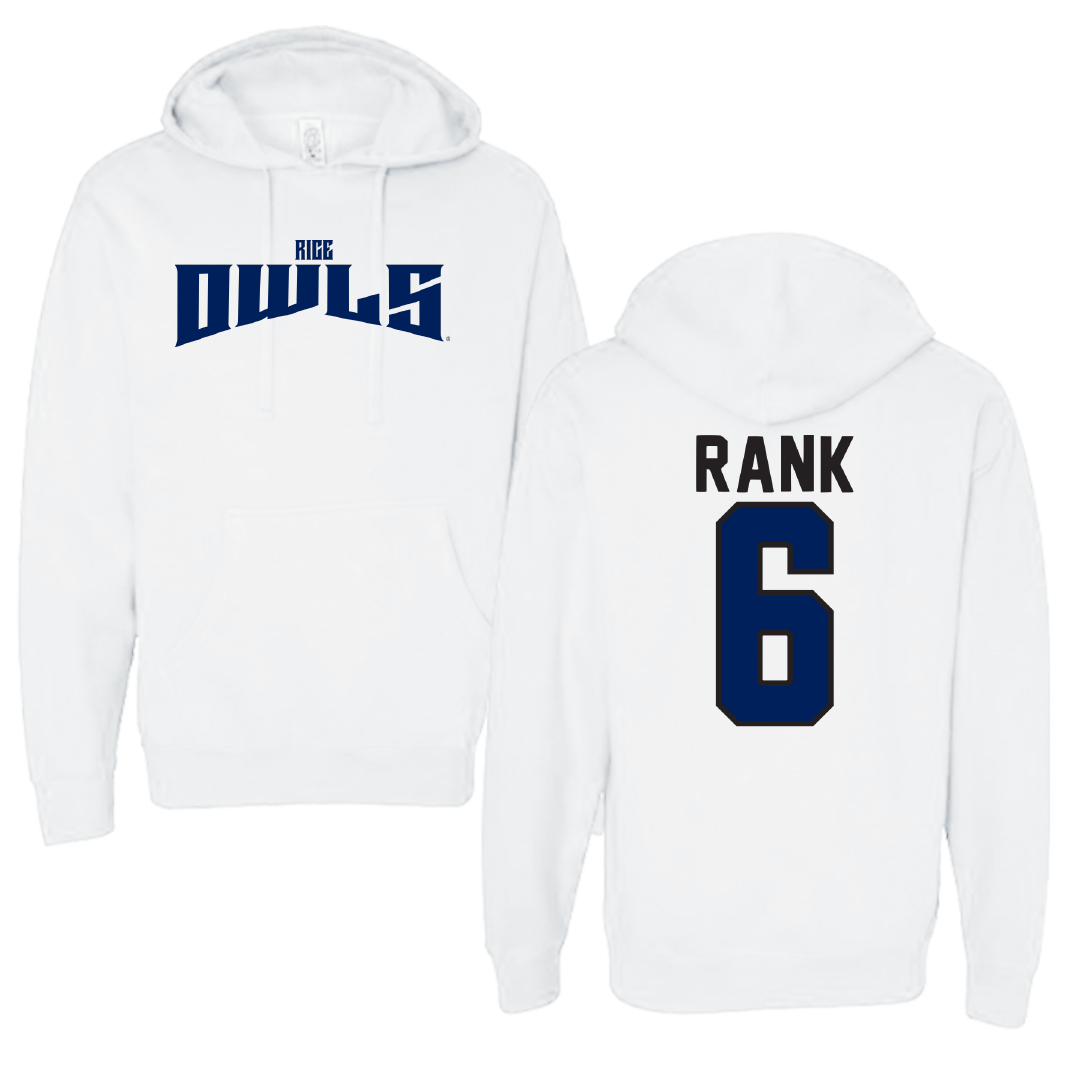 Rice University Baseball White Classic Hoodie - #6 Treyton Rank