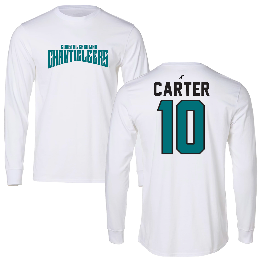 Coastal Carolina University Basketball White Classic Long Sleeve - #10 Dalanna Carter