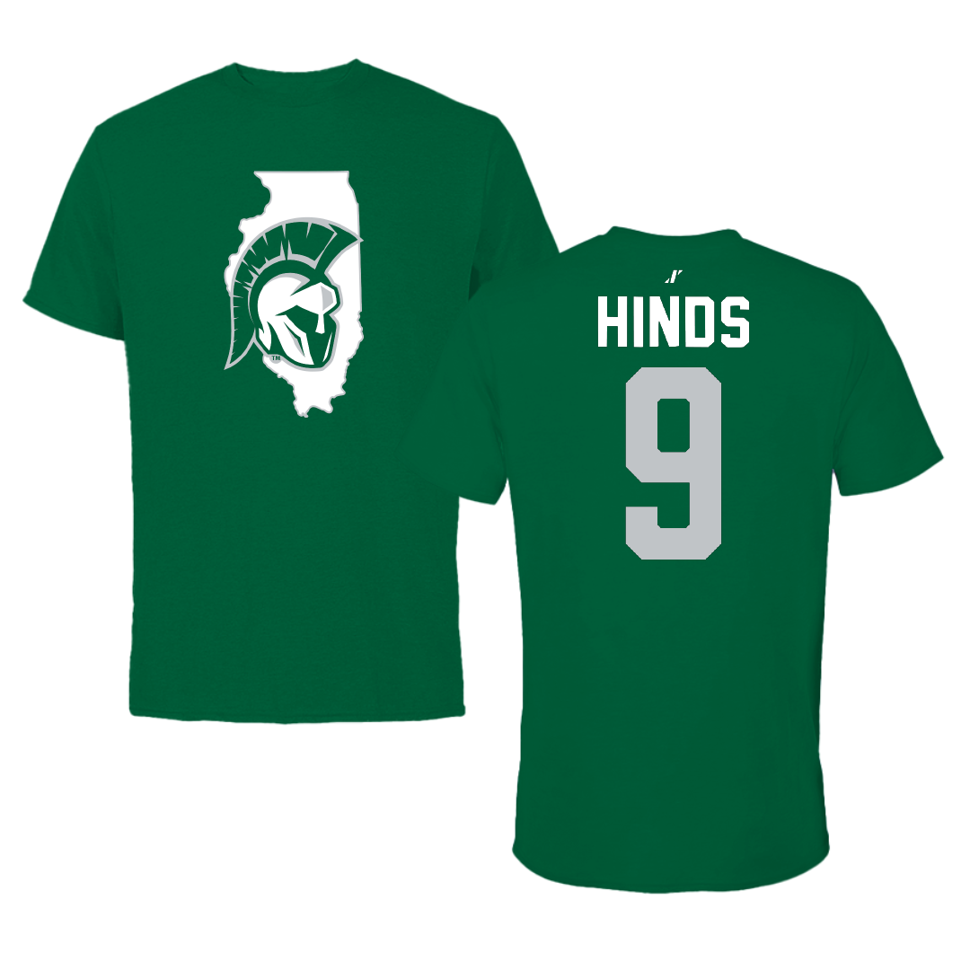 Illinois Wesleyan University Football Green State Performance Tee - #9 Zach Hinds