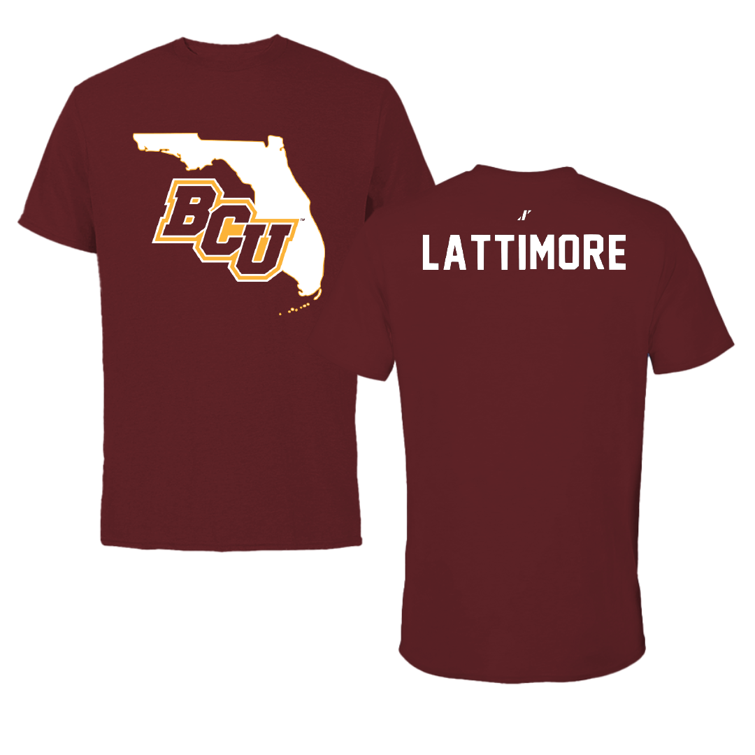 Bethune-Cookman University Cheer Maroon State Performance Tee - Rose Lattimore