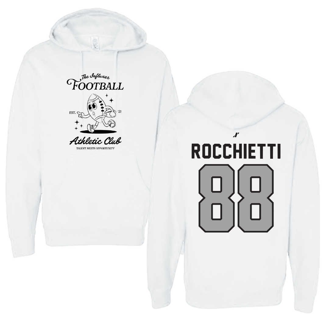 Football White Influxer Athletic Club Hoodie - #88 Corey Rocchietti