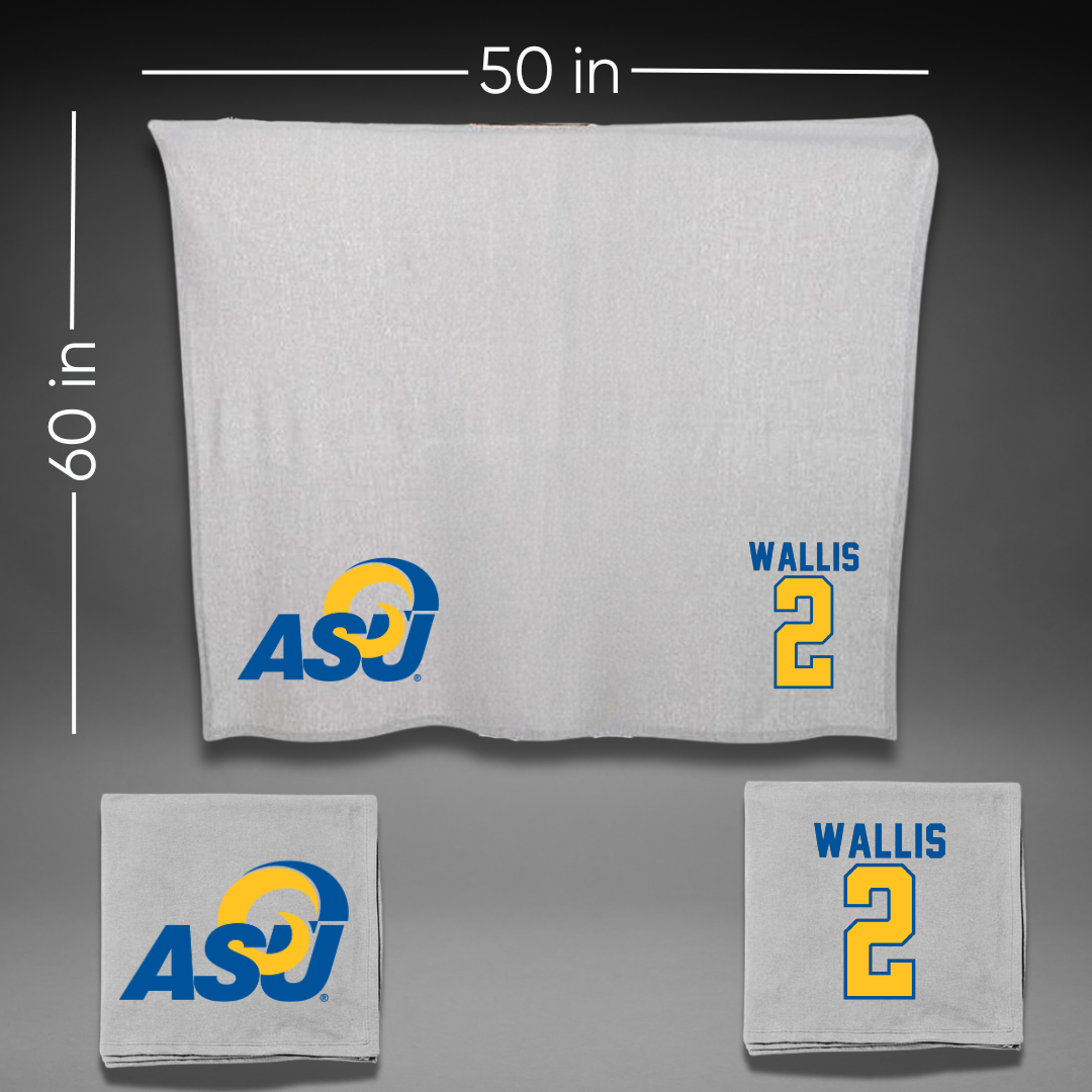 Angelo State University Football Gray Blanket - #2 Hunter Wallis