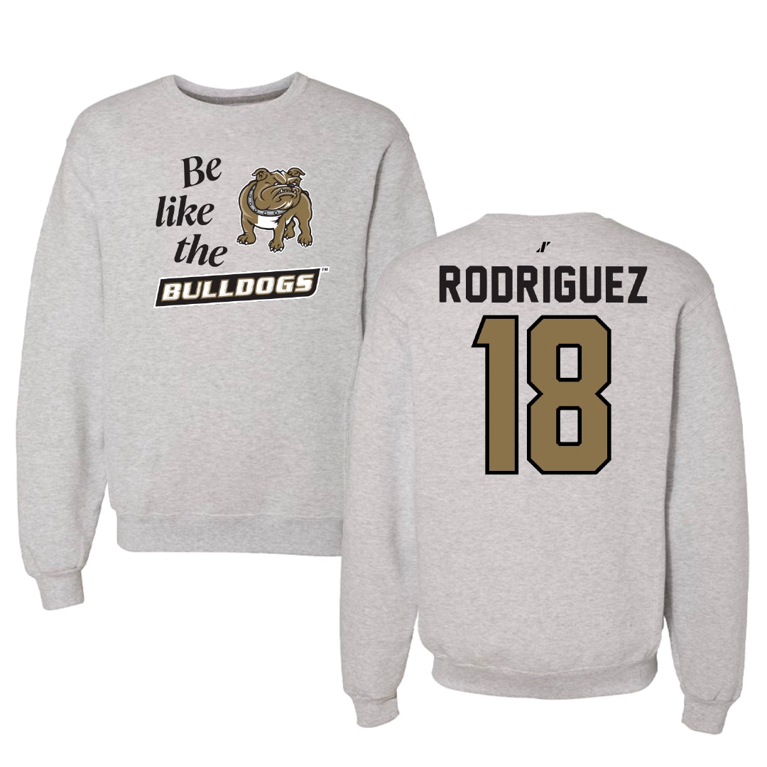 Bryant University Soccer Light Gray Be Like Us Crewneck - #18 Jorge Rodriguez