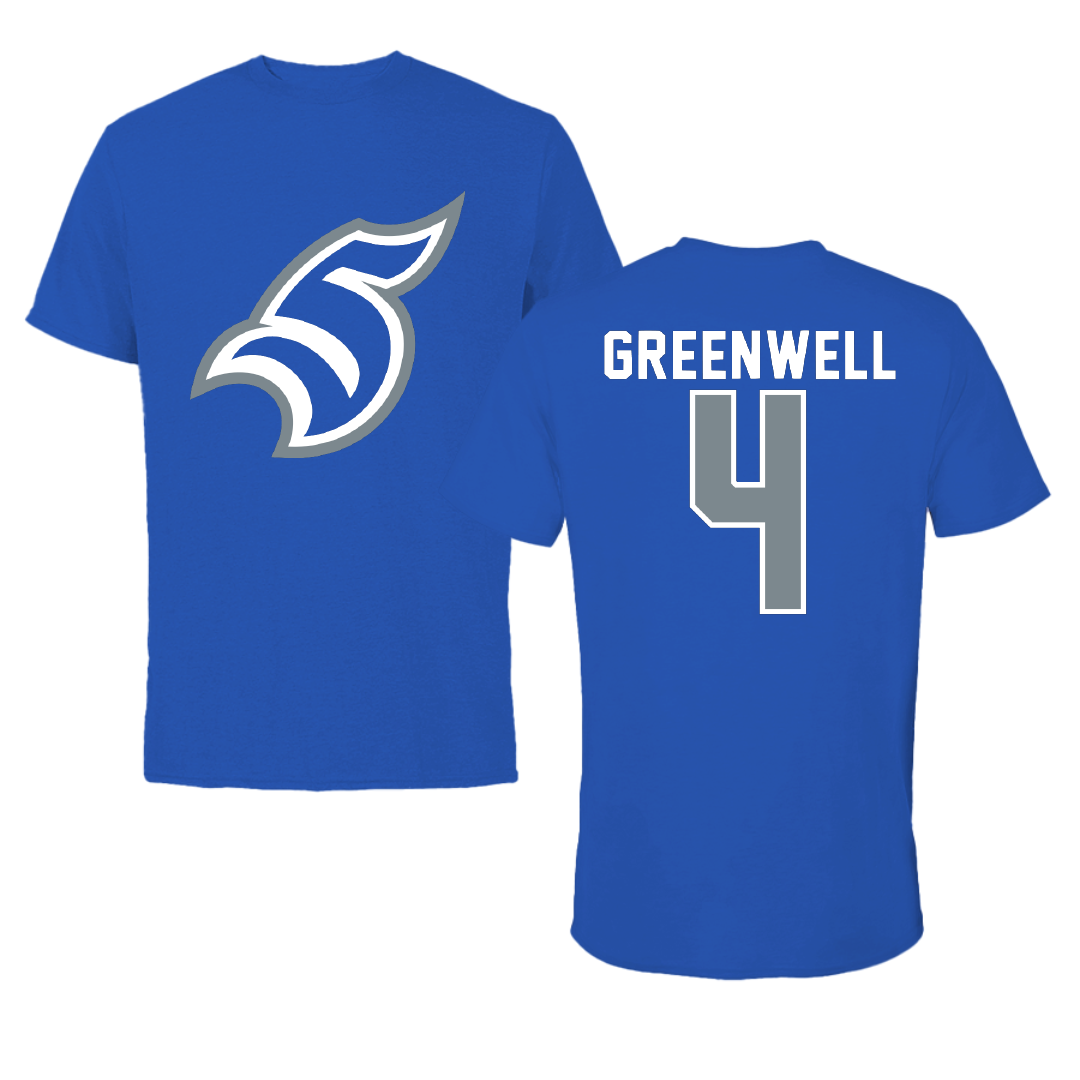 Thomas More University Softball Blue Performance Tee - #4 Anna Greenwell