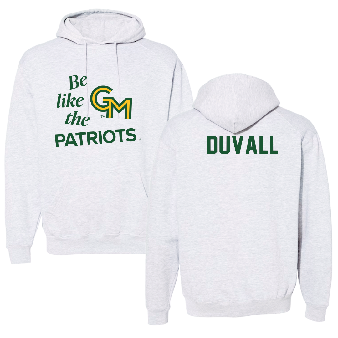 George Mason University Wrestling Light Gray Be Like Us Hoodie - Malachi DuVall