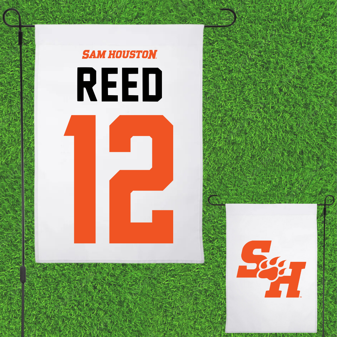 Sam Houston State University Volleyball White Garden Flag - #12 Rachelle Reed