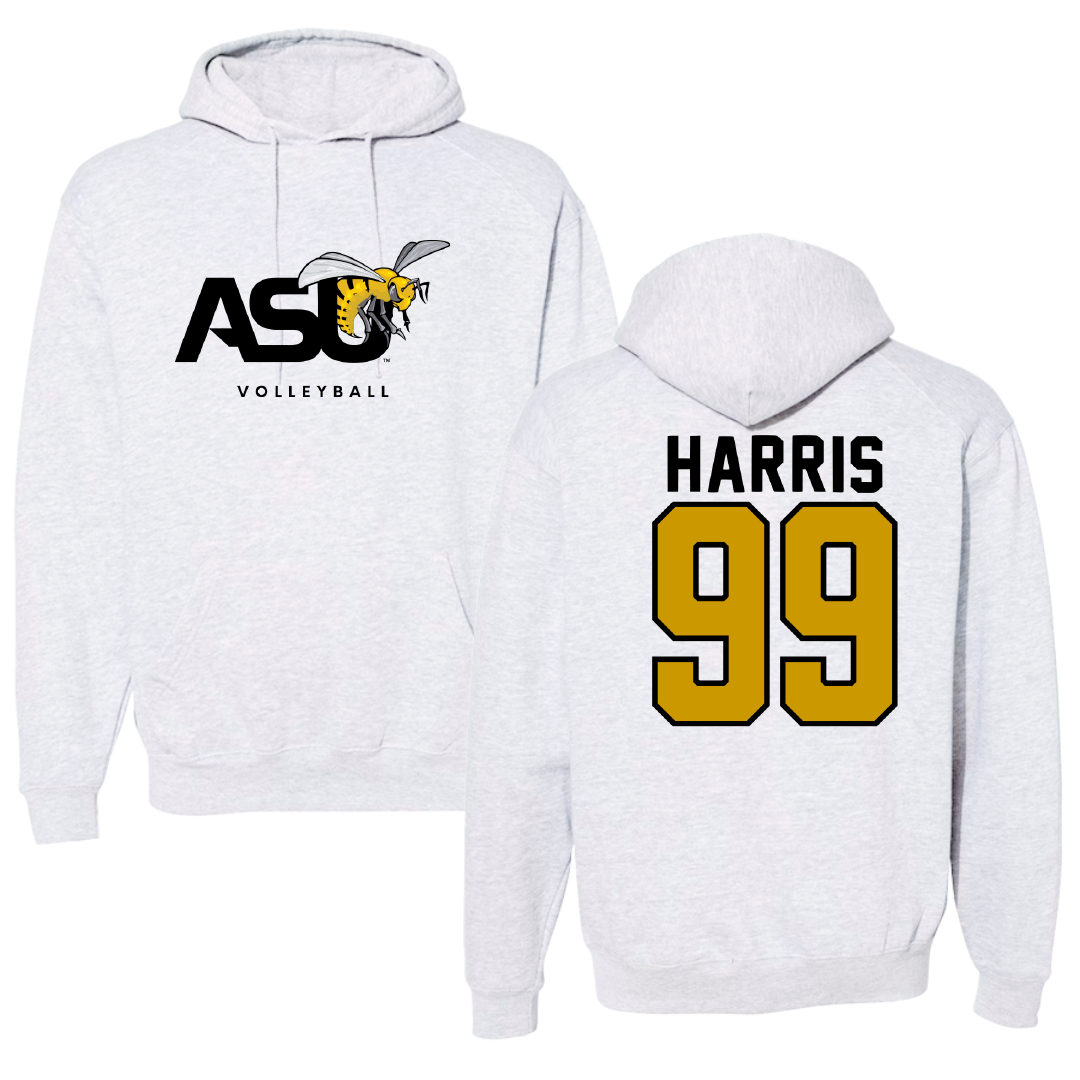 Alabama State University Volleyball Gray Hoodie - #99 Lyndsay Harris