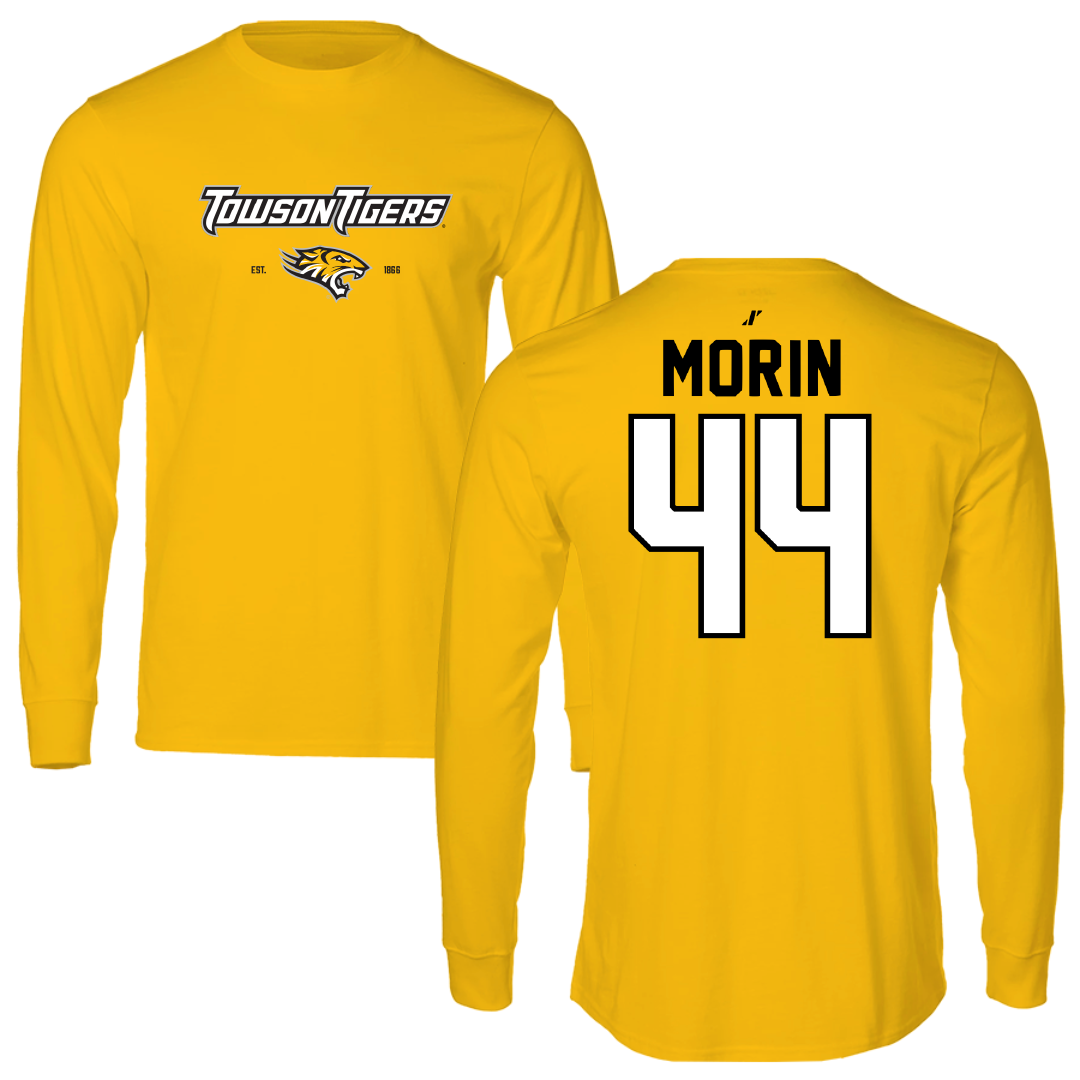Towson University Lacrosse Gold General Long Sleeve - #44 Sam Morin