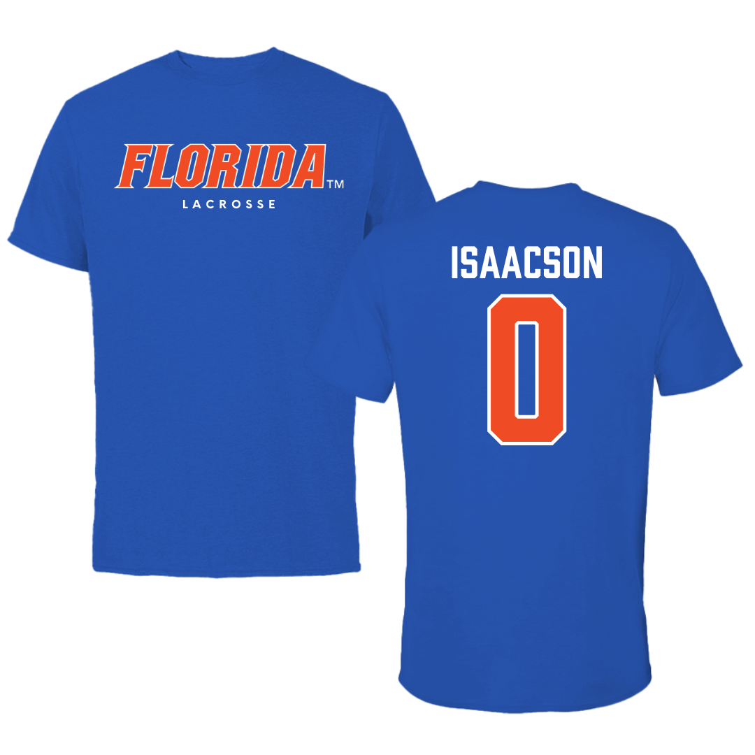 University of Florida Lacrosse True Royal Florida Performance Tee - #0 Cate Isaacson