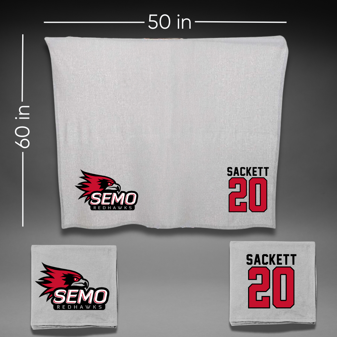 Southeast Missouri State University Softball Gray Blanket - #20 Kat Sackett