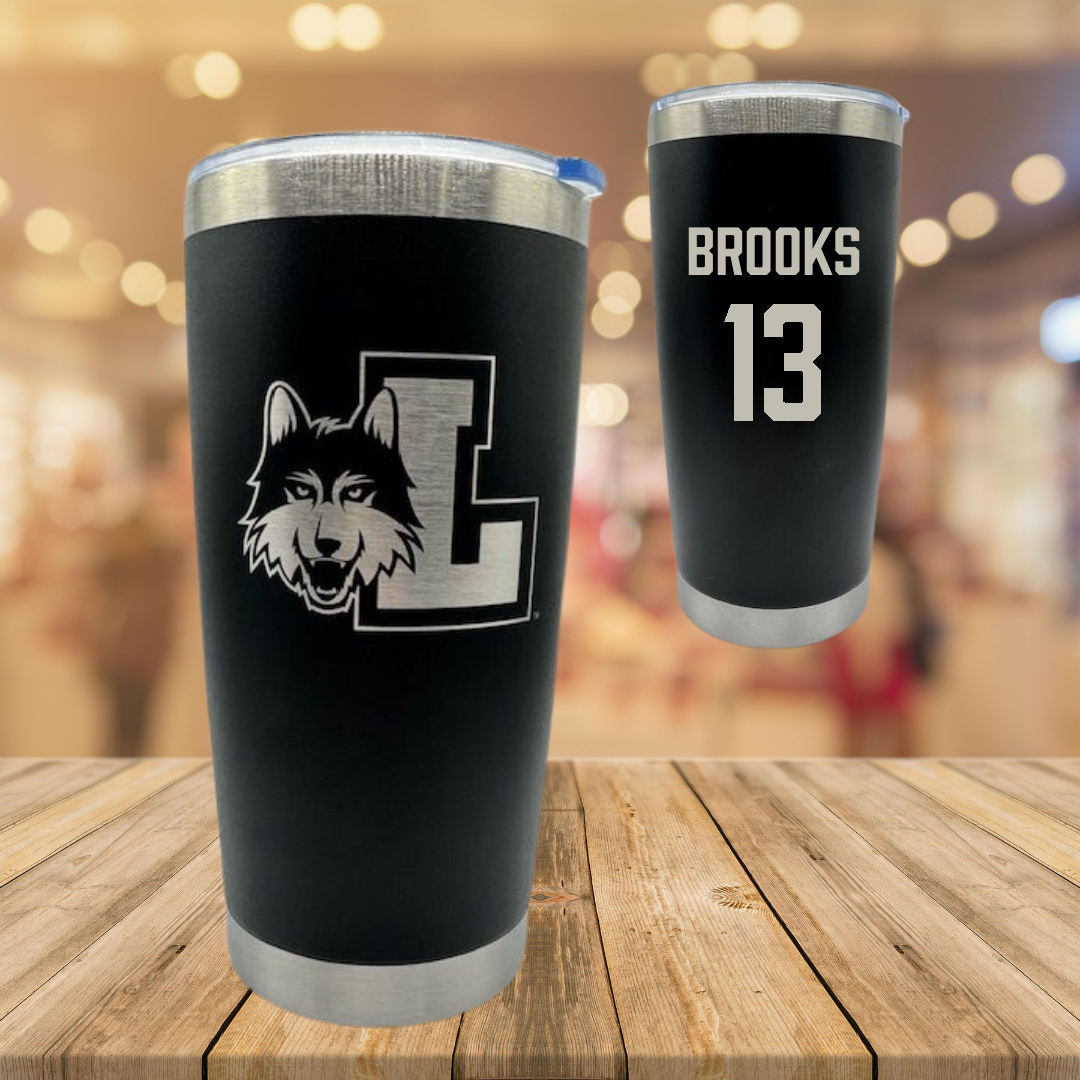 Loyola University-Chicago Volleyball Black Stainless Steel Tumbler - #13 Colton Brooks
