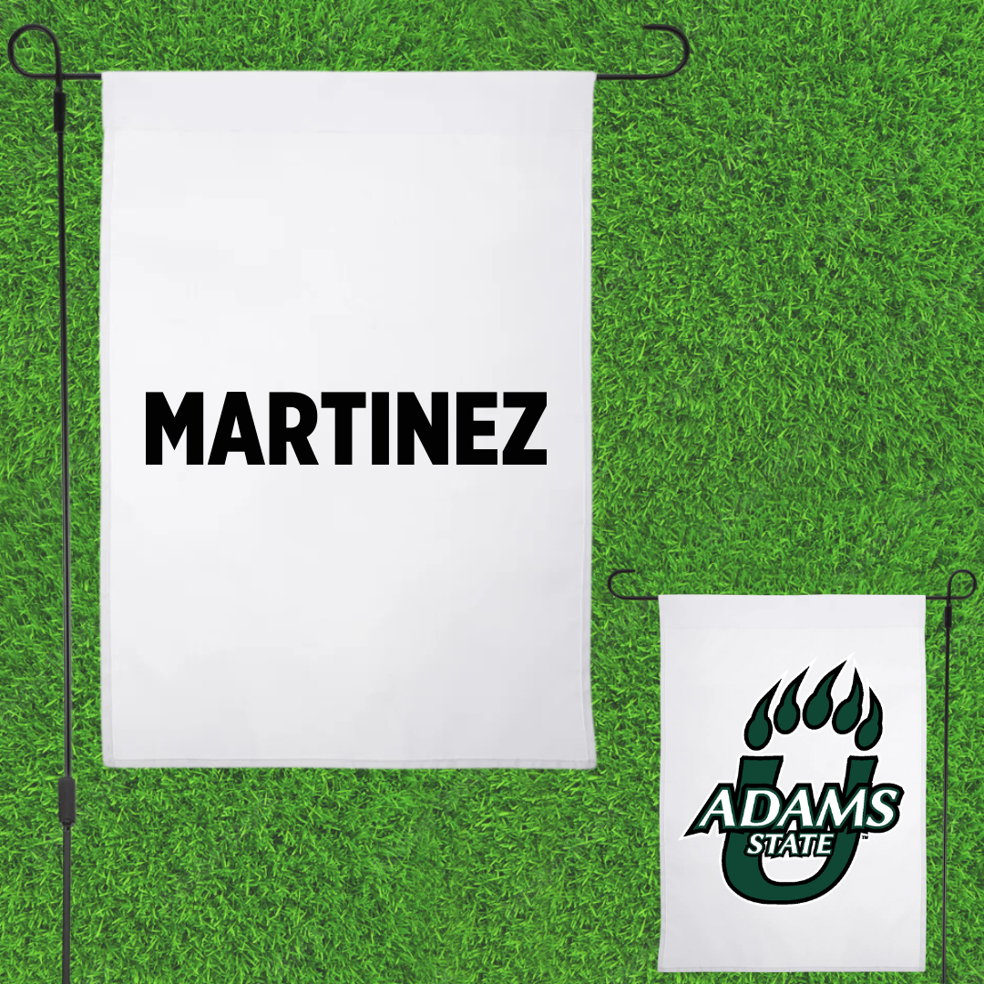 Adams State University Baseball White Garden Flag - Tristen Martinez