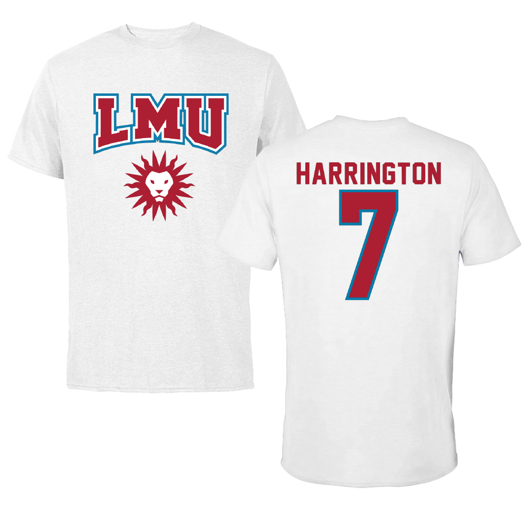 Loyola Marymount University Soccer White Tee - #7 Callan Harrington