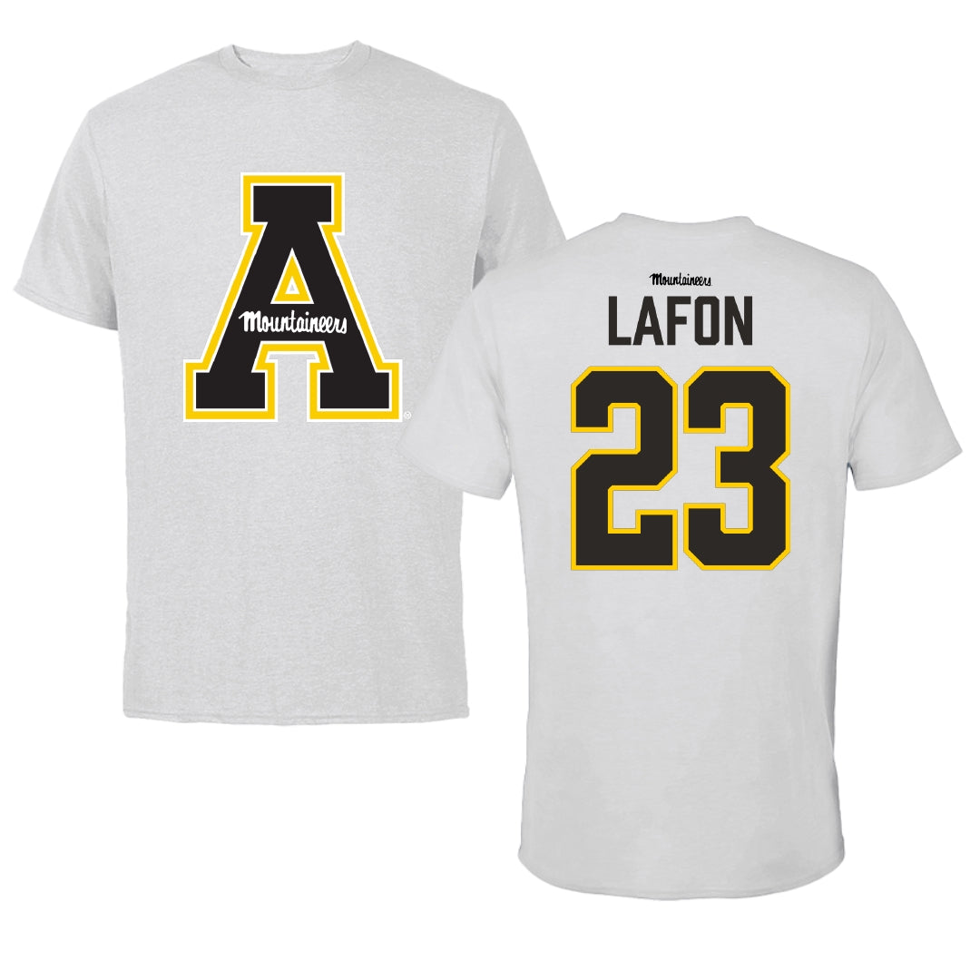 Appalachian State University Basketball Light Gray Performance Tee - #23 Samantha LaFon