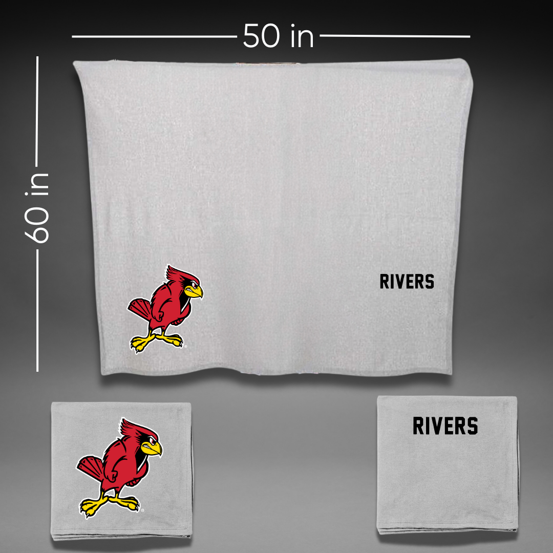 Illinois State University Track and Field Gray Blanket - Macee Rivers