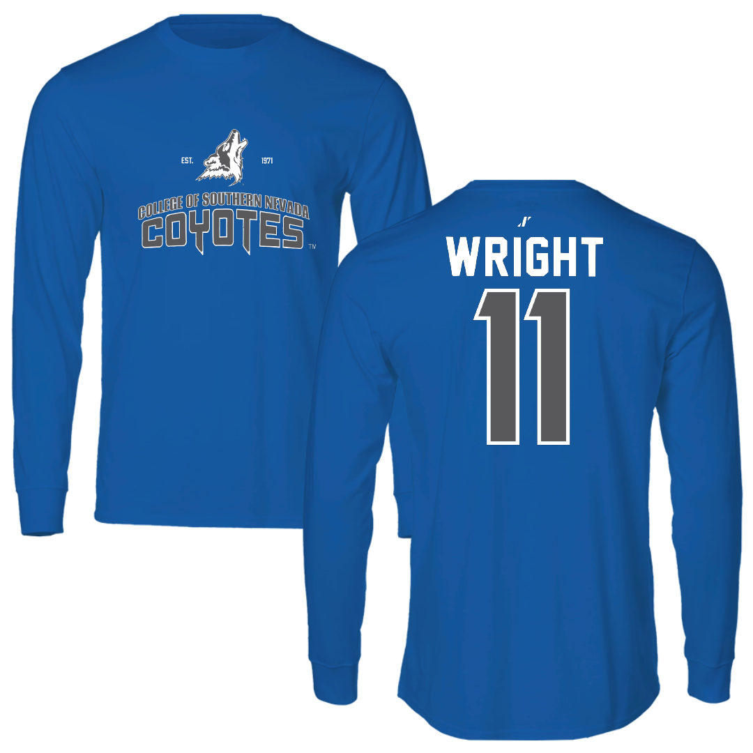 College of Southern Nevada Volleyball Blue General Long Sleeve - #11 Jaylie Wright