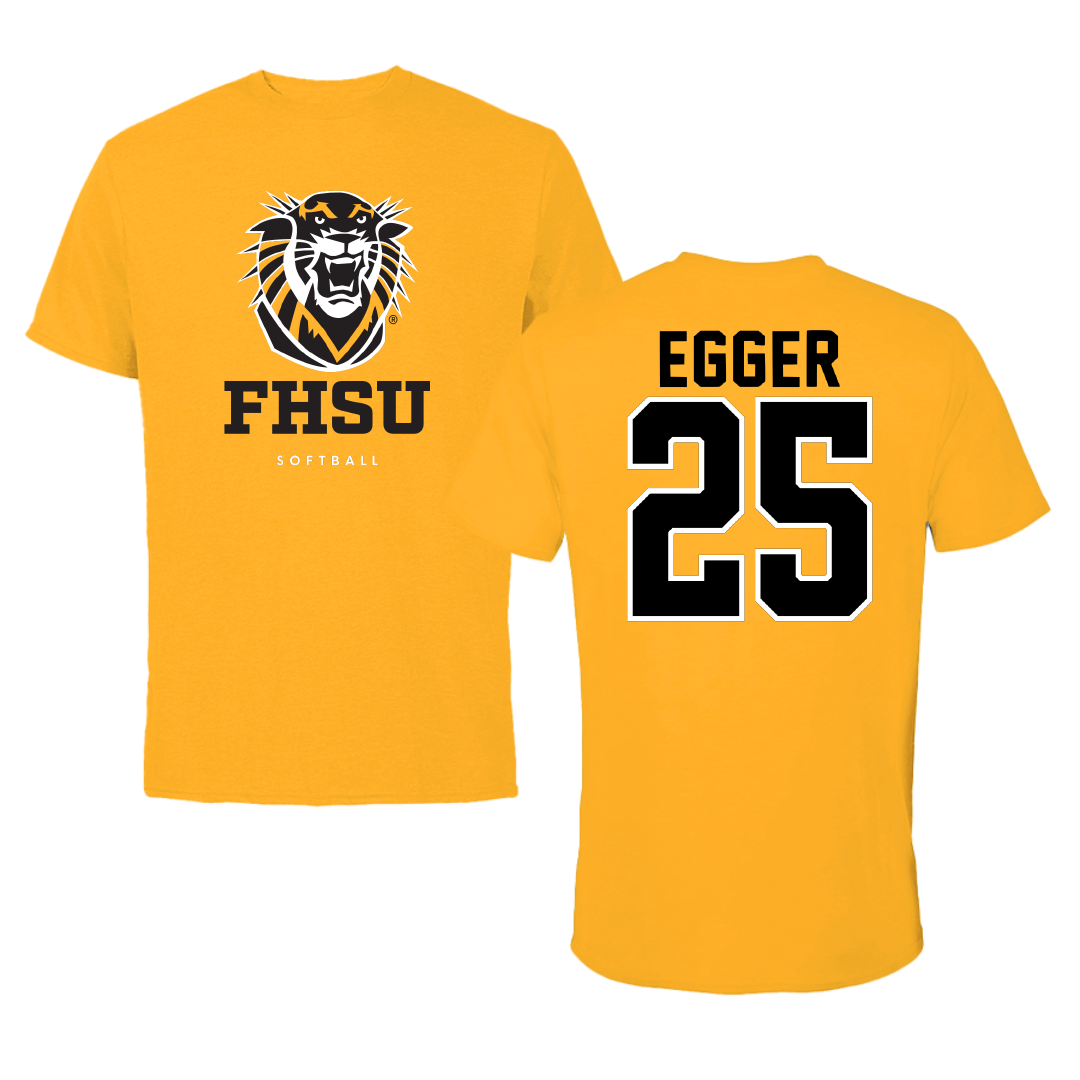 Fort Hays State University Softball Gold Tee - #25 Savanah Egger