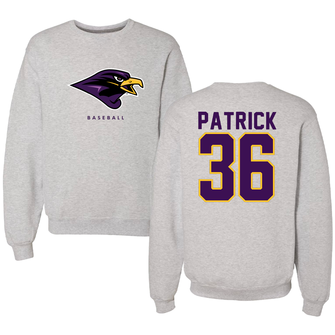 University of Montevallo Baseball Gray Crewneck - #36 Sam Patrick