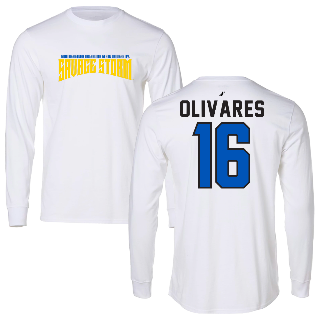 Southeastern Oklahoma State University Softball White Classic Long Sleeve - #16 Iliana Olivares